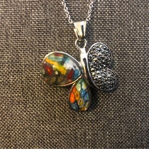 Delicate Lovely Stainless Steel Butterfly Necklace